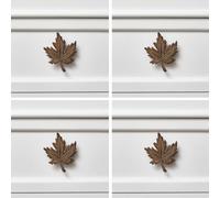Melody Maison Set of 4 Rustic Maple Leaf Drawer Knobs