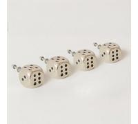 Melody Maison Set Of 4 Silver Dice Drawer Knobs