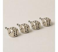 Melody Maison Set Of 4 Silver Dice Shaped Drawer Knobs