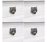 Melody Maison Set of 4 - Silver Tiger Drawer Knobs