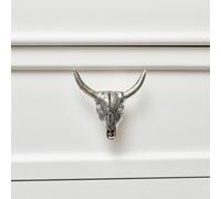 Melody Maison Silver Buffalo Skull Drawer Knob in Metallic Silver Melody Maison Metallic Silver