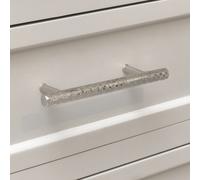 Melody Maison Silver Metal Hammered Bar Pull Drawer Handle