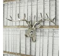 Melody Maison Silver Metal Stags Head 38cm x 25cm