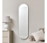 Melody Maison Silver Oval Framed Wall Mirror 140Cm X 40Cm