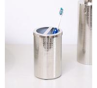 Melody Maison Silver Textured Metal Toothbrush Holder