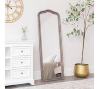 Melody Maison Slim Arched Washed Wooden Framed Leaner Mirror - 50cm X 140cm in Brown | Size: 50 cm X 140 cm Melody Maison Brown 50 cm X 140 cm