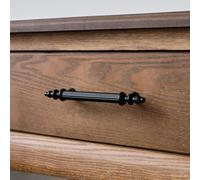 Melody Maison Small Black Ribbed Metal Bar Pull Handle 15Cm