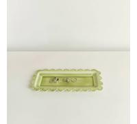 Melody Maison Small Green Enamel Embossed Scalloped Tray Melody Maison Green