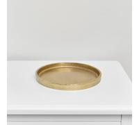 Melody Maison Small Round Antique Gold Metal Tray - 20.5Cm