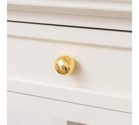 Melody Maison Small Shiny Gold Round Hammered Drawer Knob - 2.5cm