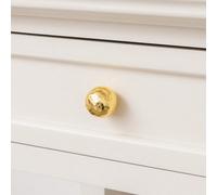 Melody Maison Small Shiny Gold Round Hammered Drawer Knob - 2.5Cm