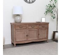 Melody Maison Solid Wood 3 Drawer Sideboard - Hessian Range