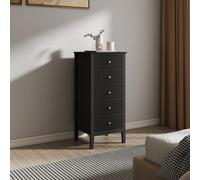 Melody Maison Tall 5 Drawer Bedside Table - Hales Black Range
