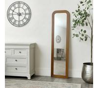 Melody Maison Tall Arched Wooden Stepped Frame Leaner Mirror 160Cm X 42Cm