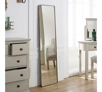 Melody Maison Tall Brushed Gold Thin Framed Wall Mirror / Leaner Mirror 42Cm X 156Cm