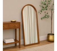 Melody Maison Tall Dark Wood Framed Arched Wall & Leaner Mirror - 60Cm X 140Cm - Ashwell Range
