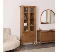 Melody Maison Tall Freestanding Dark Wood Display Cabinet - Ashwell Range in Brown Melody Maison Brown