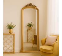 Melody Maison Tall Gold Ornate Vintage Wall/Leaner Mirror 80cm x 180cm