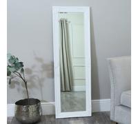 Melody Maison Tall / Long White Ornate Wall / Leaner Mirror 47Cm X 142Cm