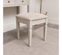 Melody Maison Taupe-Grey Cushioned Dressing Table Stool - Daventry Taupe-Grey Range