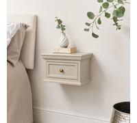 Melody Maison Taupe-Grey Wall Mounted Bedside Table - Daventry Taupe-Grey Range