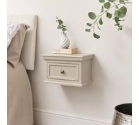 Melody Maison Taupe-Grey Wall Mounted Bedside Table - Daventry Taupe-Grey Range in Light Grey Melody Maison Light Grey