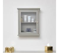 Melody Maison Taupe Reeded Glass Fronted Wall Cabinet