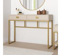 Melody Maison Taupe Two Drawer Console / Dressing Table - Elle Stone Range