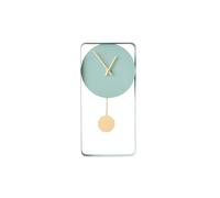 Melody Maison Teal Blue Metal Pendulum Wall Clock 41cm Melody Maison Blue