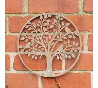 Melody Maison Textured Stone Tree Detail Garden Wall Art - 30cm in Beige Melody Maison Beige