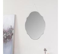 Melody Maison Vintage Frameless Bevelled Wall Mirror 38cm X 50cm in Clear | Size: 38 cm X 50 cm Melody Maison Clear 38 cm X 50 cm