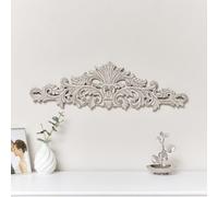 Melody Maison Vintage White Distressed Fleur De Lys Wall Plaque Melody Maison White