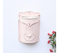 Melody Maison Wall Mounted Metal Light Pink Post Box
