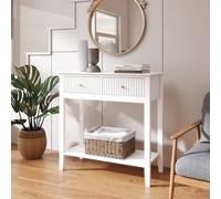 Melody Maison White 2 Drawer Console / Dressing Table - Hales White Range