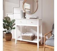 Melody Maison White 2 Drawer Console / Dressing Table - Hales White Range Melody Maison White