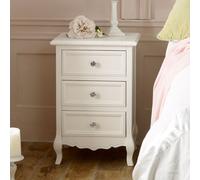 Melody Maison White 3 Drawer Bedside Table - Victoria Range
