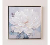 Melody Maison White & Blue Peony Flower Gold Framed Wall Art - 40cm X 40cm | Size: 40 cm X 40 cm Melody Maison White 40 cm X 40 cm