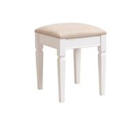 Melody Maison White Cushioned Dressing Table Stool - Daventry White Range Melody Maison White