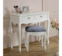 Melody Maison White Dressing Table & Stool Set - Victoria Range Melody Maison White