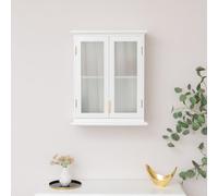 Melody Maison White Frosted Glass Wall Cabinet