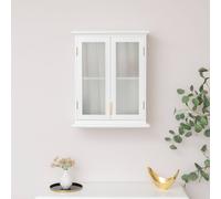 Melody Maison White Frosted Glass Wall Cabinet Melody Maison White