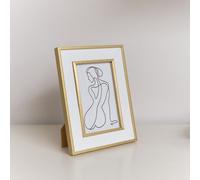 Melody Maison White & Gold Rectangle Photo Frame 15Cm