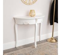 Melody Maison White Half Moon Console Table - Pays Blanc Range