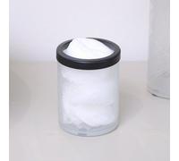 Melody Maison White Patterned Glass Bathroom Tumbler With Black Rim