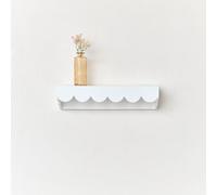 Melody Maison White Scalloped Wall Storage Shelf - 40Cm