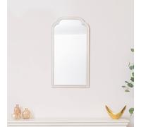 Melody Maison White Washed Distressed Wooden Frame Wall Mirror - 40cm X 75cm | Size: 40 cm X 75 cm Melody Maison White 40 cm X 75 cm