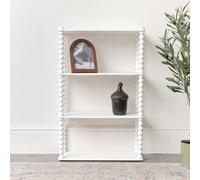 Melody Maison White Wooden Bobble Framed 4 Tier Shelf