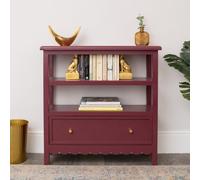 Melody Maison Wine Red Scalloped Storage Sideboard With One Drawer And Shelving - Staunton Wine Red Range
