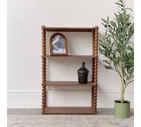 Melody Maison Wooden Bobble Framed 4 Tier Shelf in Dark Brown Melody Maison Dark Brown