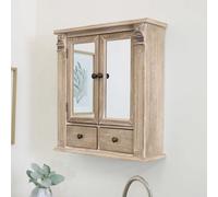 Melody Maison Wooden Mirrored Bathroom Cabinet in Natural Melody Maison Natural